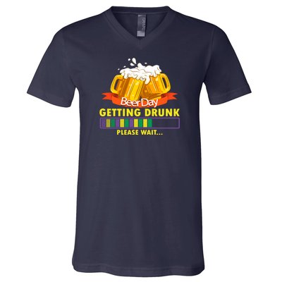 Let’s Get Day Drunk For America V-Neck T-Shirt