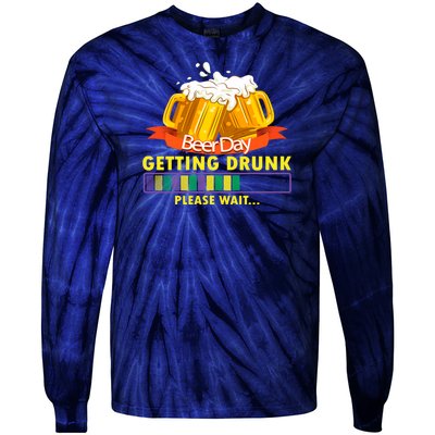 Let’s Get Day Drunk For America Tie-Dye Long Sleeve Shirt