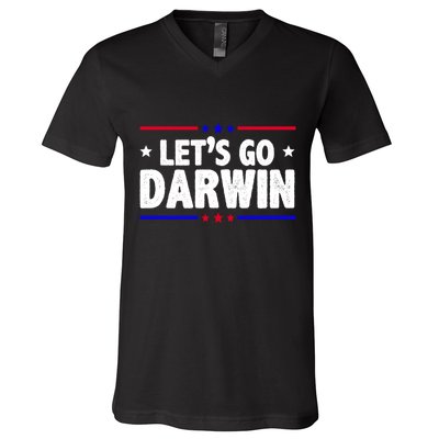 Lets Go Darwin V-Neck T-Shirt