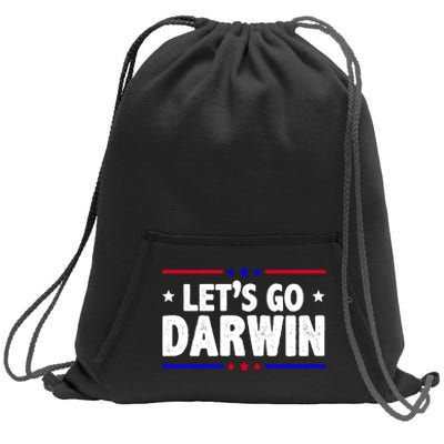 Lets Go Darwin Sweatshirt Cinch Pack Bag