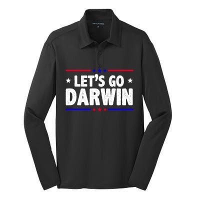 Lets Go Darwin Silk Touch Performance Long Sleeve Polo