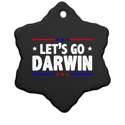 Lets Go Darwin Ceramic Star Ornament