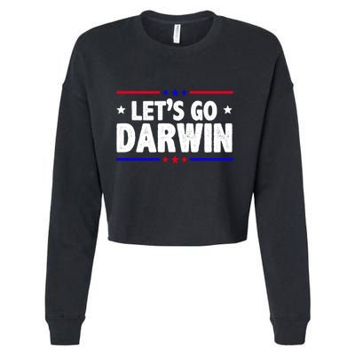 Lets Go Darwin Cropped Pullover Crew