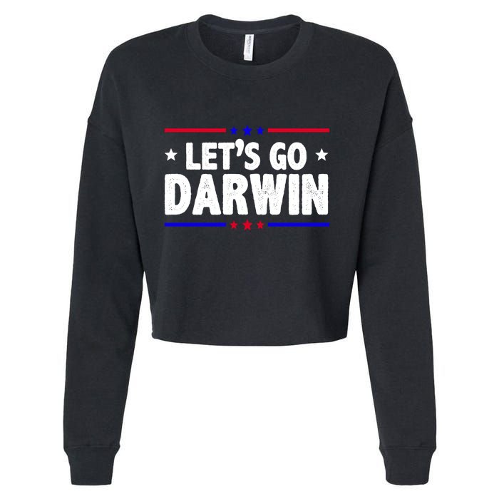 Lets Go Darwin Cropped Pullover Crew