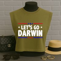 Lets Go Darwin Garment-Dyed Women's Muscle Tee