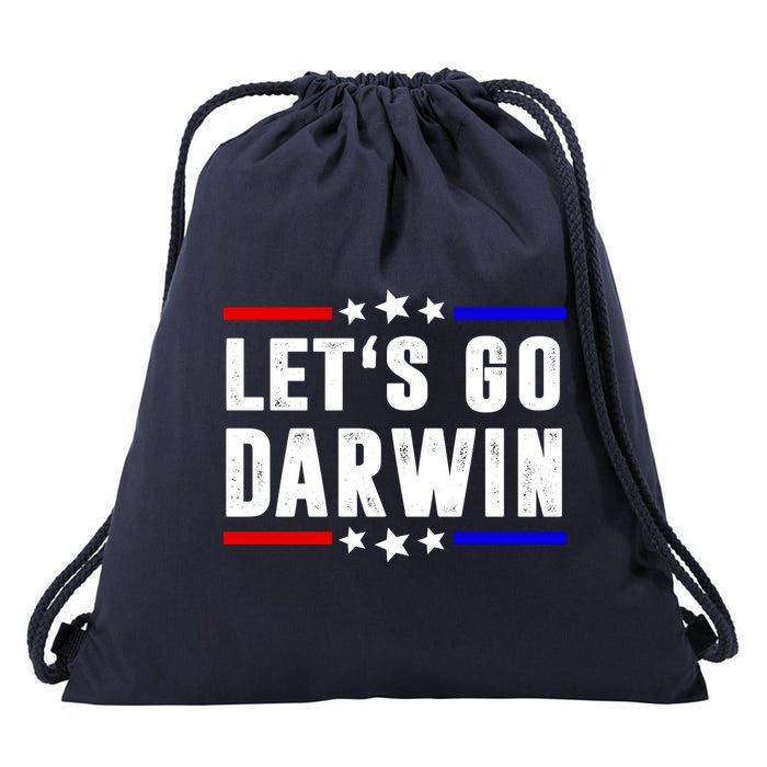 Lets Go Darwin US Vintage Drawstring Bag