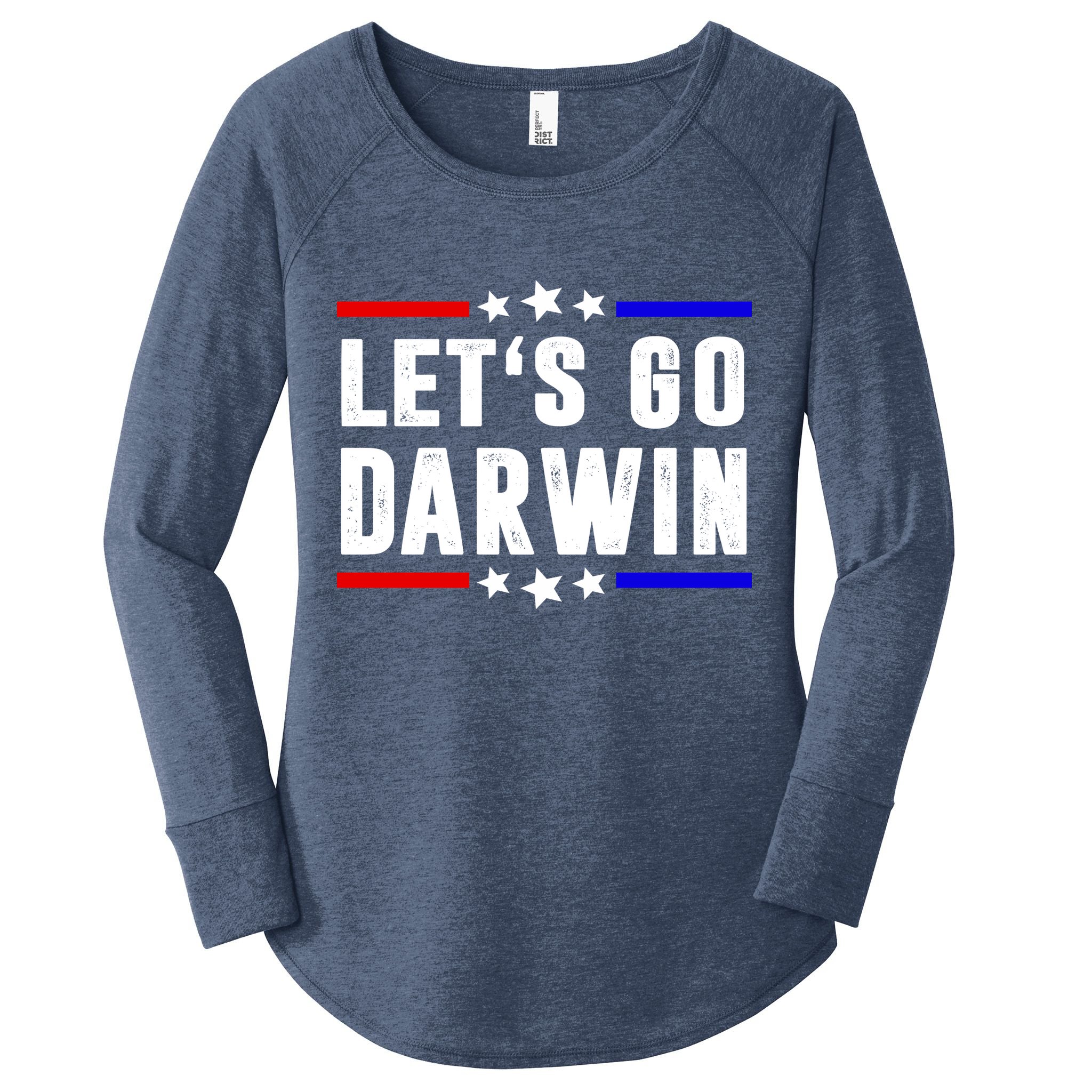 Lets Go Darwin US Vintage Women's Perfect Tri Tunic Long Sleeve Shirt