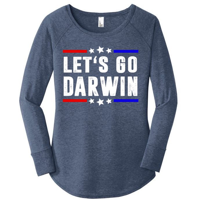 Lets Go Darwin US Vintage Women's Perfect Tri Tunic Long Sleeve Shirt