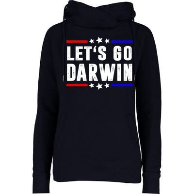 Lets Go Darwin US Vintage Womens Funnel Neck Pullover Hood