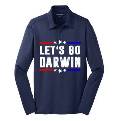 Lets Go Darwin US Vintage Silk Touch Performance Long Sleeve Polo