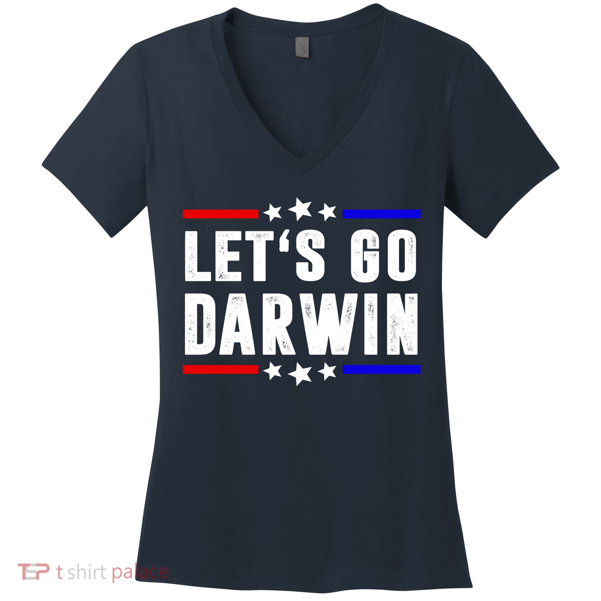 Lets Go Darwin US Vintage Women's V-Neck T-Shirt