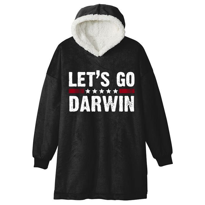 Lets Go Darwin Vintage Logo Hooded Wearable Blanket