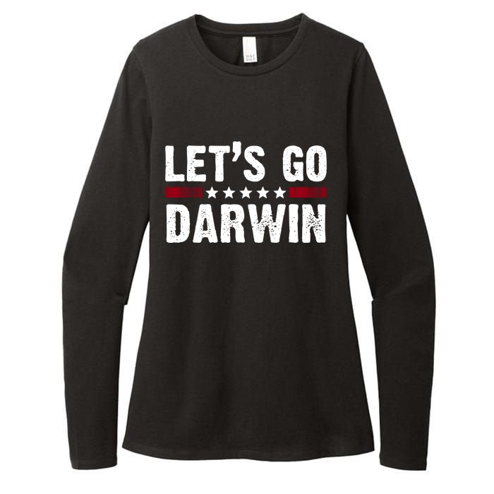 Lets Go Darwin Vintage Logo Womens CVC Long Sleeve Shirt