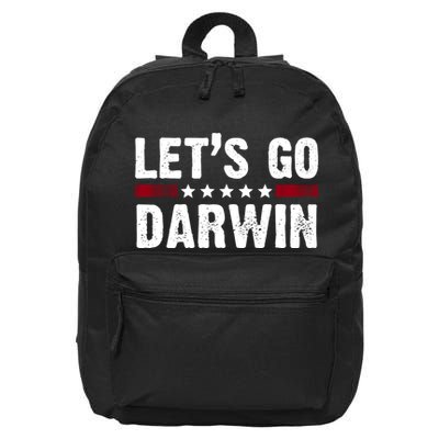 Lets Go Darwin Vintage Logo 16 in Basic Backpack