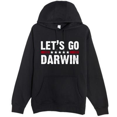 Lets Go Darwin Vintage Logo Premium Pullover Hoodie