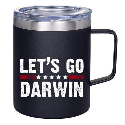 Lets Go Darwin Vintage Logo 12oz Stainless Steel Coffee Mug