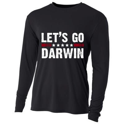 Lets Go Darwin Vintage Logo Cooling Performance Long Sleeve Crew