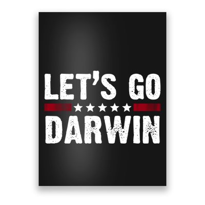 Lets Go Darwin Vintage Logo Poster
