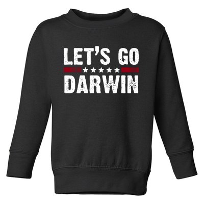 Lets Go Darwin Vintage Logo Toddler Sweatshirt