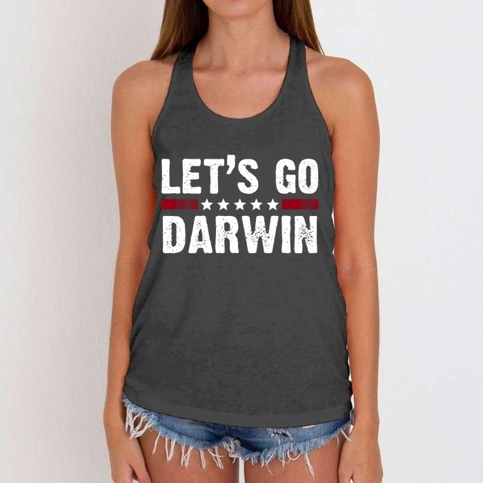 Lets Go Darwin Vintage Logo Women's Knotted Racerback Tank