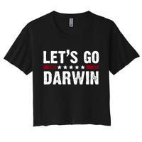 Lets Go Darwin Vintage Logo Women's Crop Top Tee