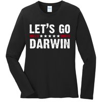 Lets Go Darwin Vintage Logo Ladies Long Sleeve Shirt