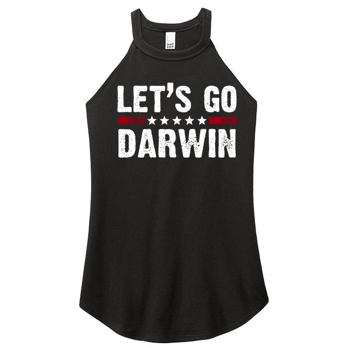 Lets Go Darwin Vintage Logo Women's Perfect Tri Rocker Tank