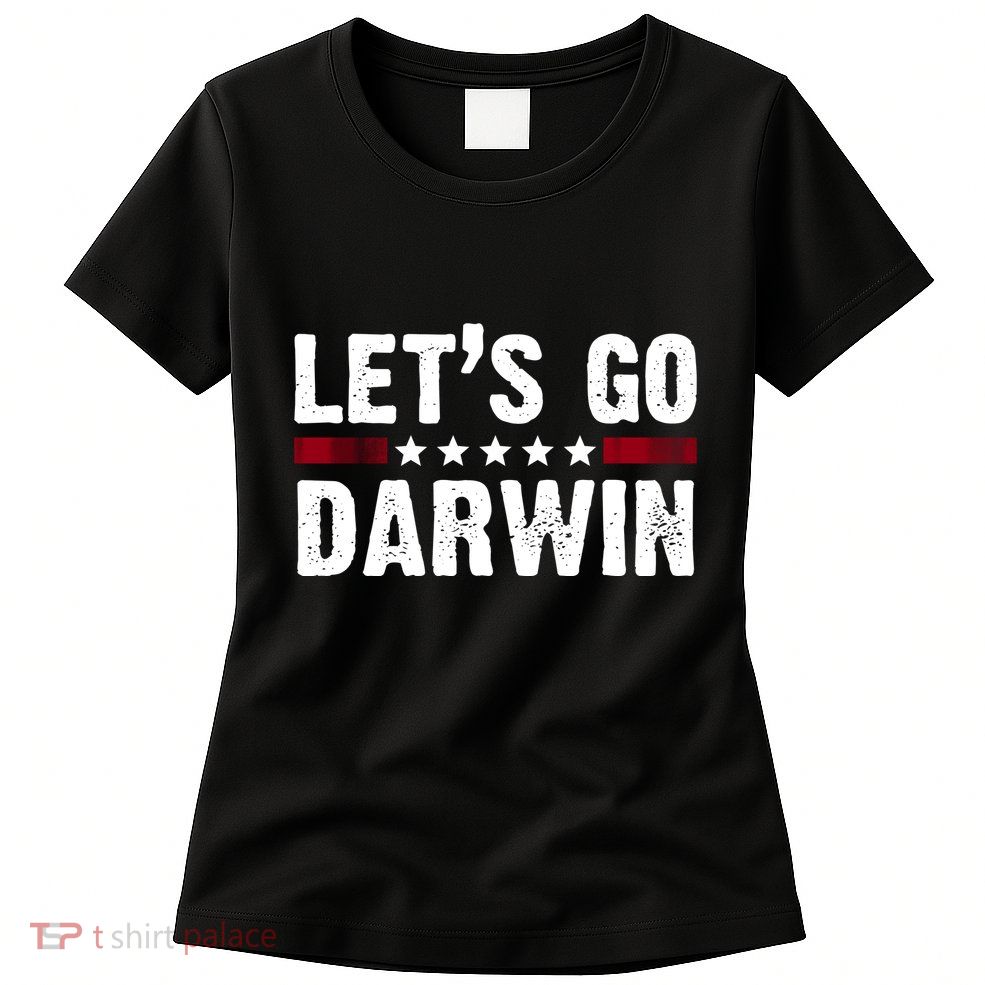 Lets Go Darwin Vintage Logo Womens T-Shirt