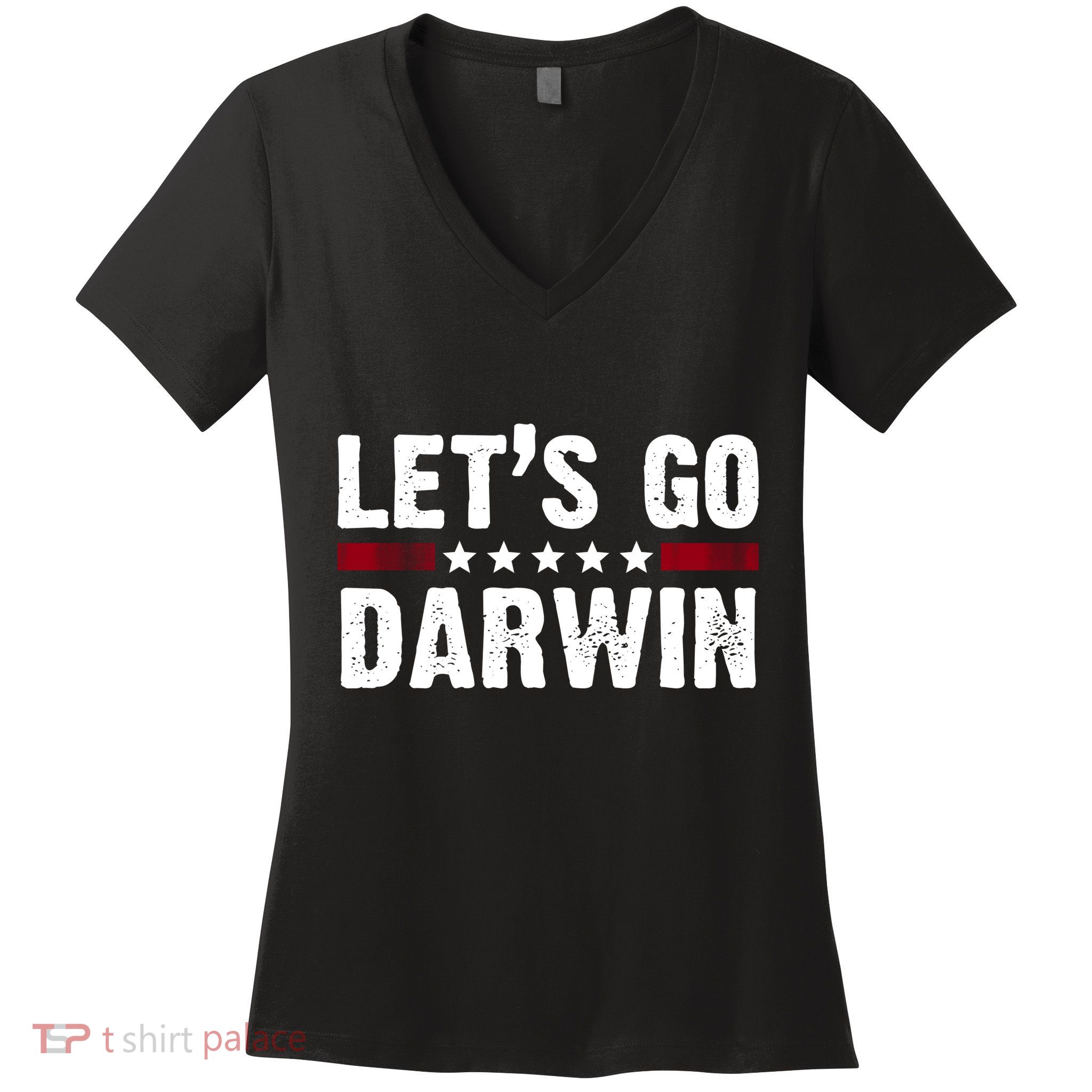 Lets Go Darwin Vintage Logo Women's V-Neck T-Shirt