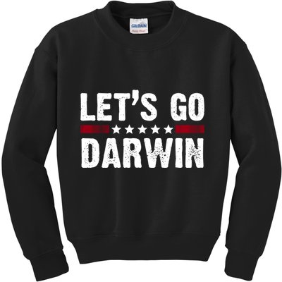 Lets Go Darwin Vintage Logo Kids Sweatshirt