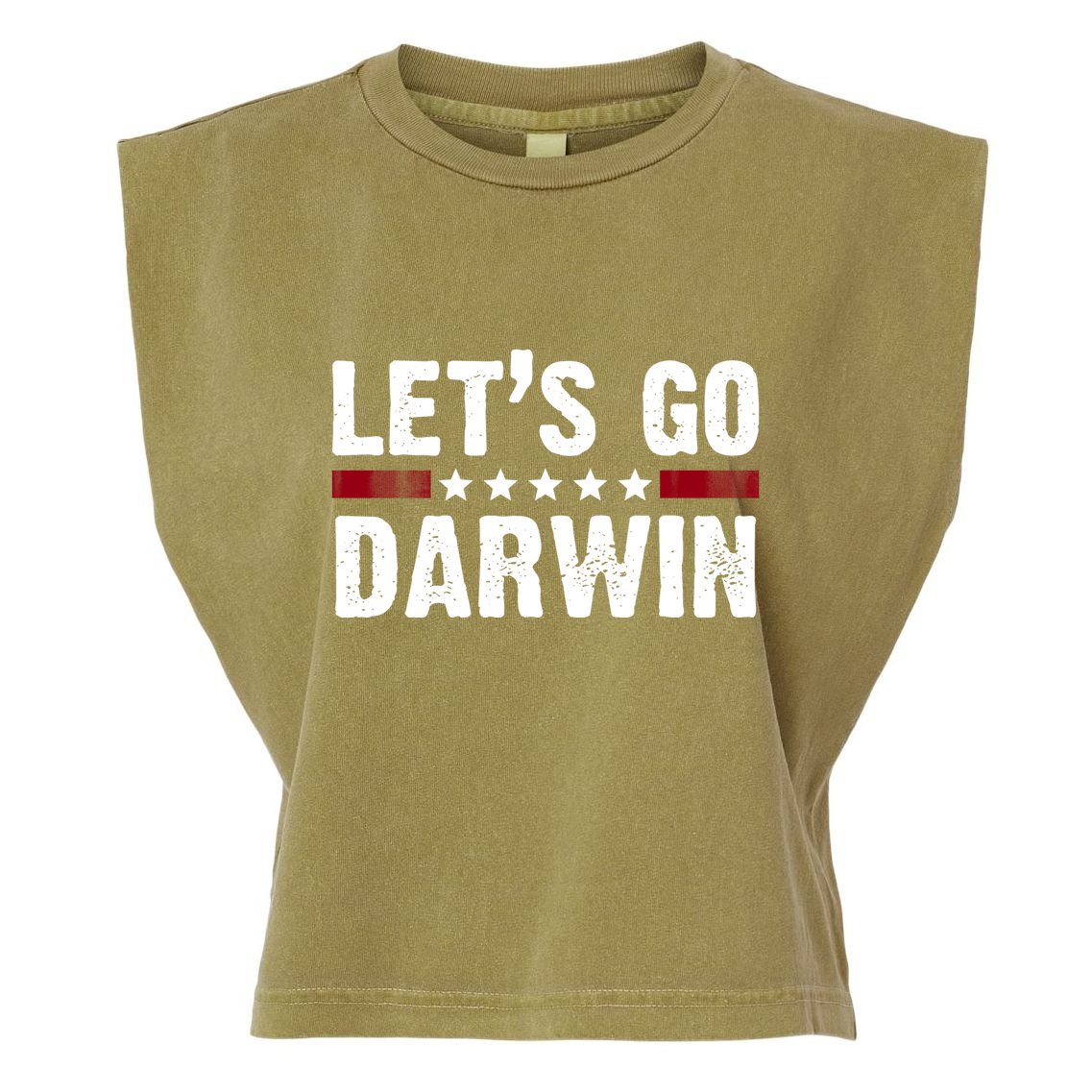 Lets Go Darwin Vintage Logo Garment-Dyed Women's Muscle Tee