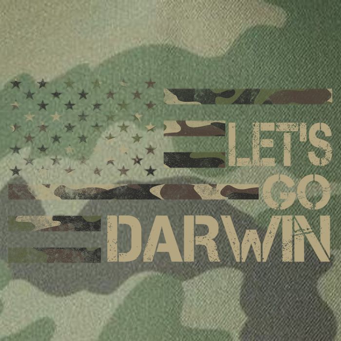 Lets Go Darwin US Camo Military Flag Legacy Tie Dye Trucker Hat