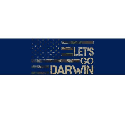 Lets Go Darwin US Camo Military Flag Bumper Sticker