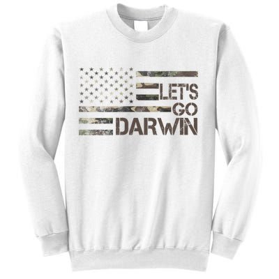 Lets Go Darwin US Camo Military Flag Sweatshirt