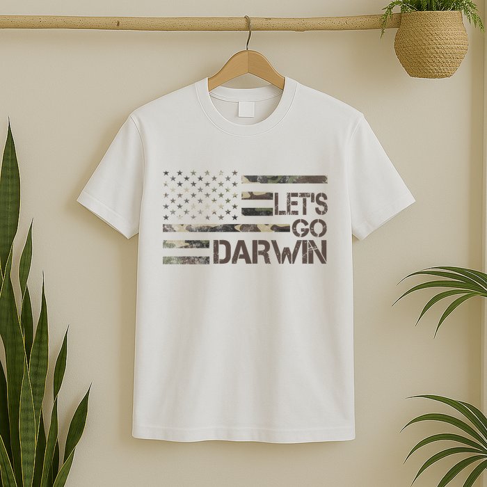 Lets Go Darwin US Camo Military Flag T-Shirt