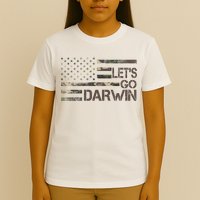 Lets Go Darwin US Camo Military Flag T-Shirt