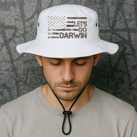 Lets Go Darwin US Camo Military Flag Bucket Hat