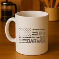 Lets Go Darwin US Camo Military Flag Mug
