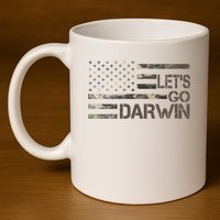 Lets Go Darwin US Camo Military Flag 11oz C Handle Ceramic Mug