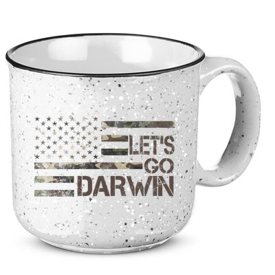 Lets Go Darwin US Camo Military Flag 15oz Campfire Ceramic Mug