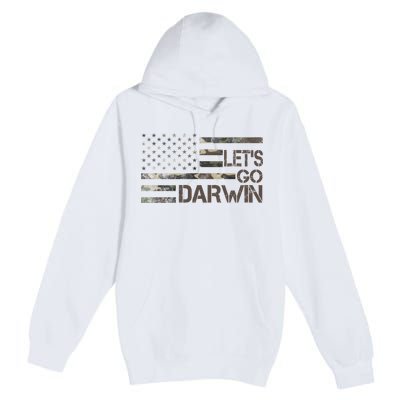 Lets Go Darwin US Camo Military Flag Premium Pullover Hoodie