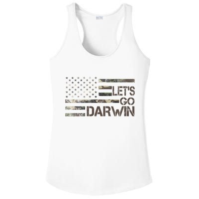 Lets Go Darwin US Camo Military Flag Ladies PosiCharge Competitor Racerback Tank