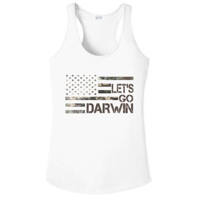 Lets Go Darwin US Camo Military Flag Ladies PosiCharge Competitor Racerback Tank