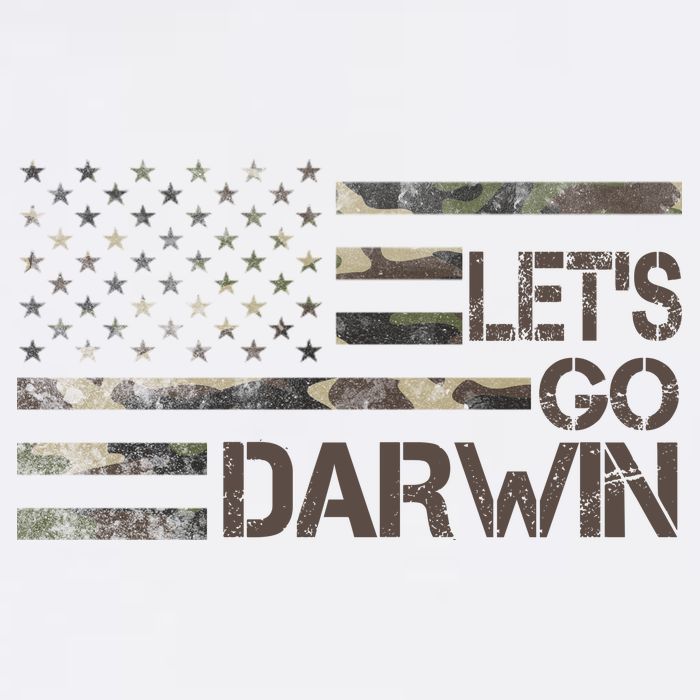 Lets Go Darwin US Camo Military Flag Trucker Hat