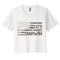 Lets Go Darwin US Camo Military Flag Crop Top