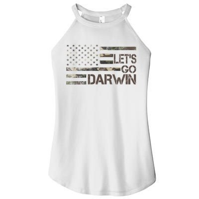 Lets Go Darwin US Camo Military Flag Women's Perfect Tri Rocker Tank