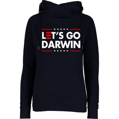 Lets Go Darwin Womens Funnel Neck Pullover Hood