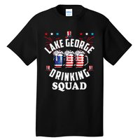 lake george drinking squad 4th of july usa flag beer Tall T-Shirt