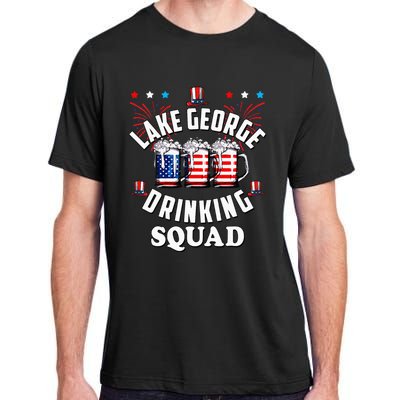 lake george drinking squad 4th of july usa flag beer Adult ChromaSoft Performance T-Shirt