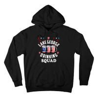 lake george drinking squad 4th of july usa flag beer Tall Hoodie